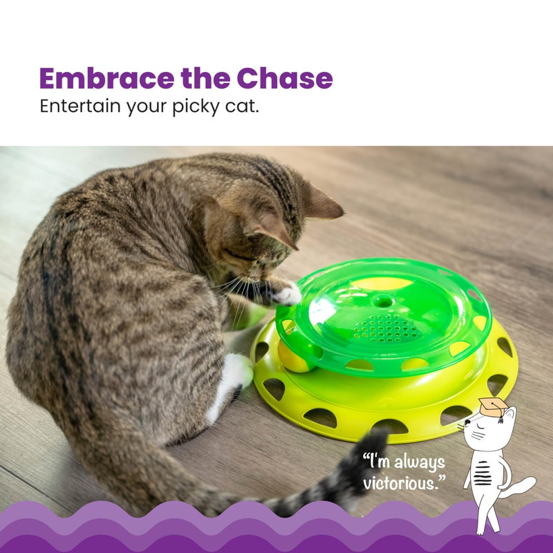 Catstages Catnip Chaser Track â€“ Interactive Cat Toy with Catnip for Batting, Swatting, and Mental Stimulation, Green - Image 3